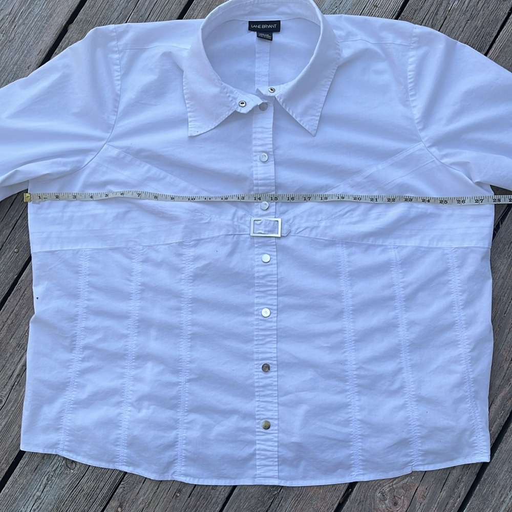 Lane Bryant western-style white blouse 26/28 - Picture 7 of 8